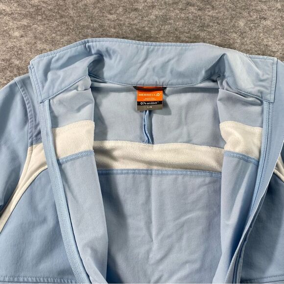 Merrell Womens Blue/White Full Zip Performance Jacket Size LG - Picture 8 of 11